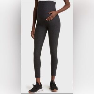 Zella Restore Soft Maternity Leggings - Heather Black - Small